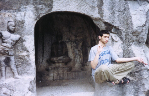 Meditating, buddhist style