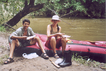 Lunch on our raft